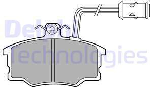 Delphi LP674 - Тормозные колодки, дисковые, комплект autospares.lv