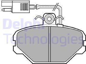 Delphi LP675 - Тормозные колодки, дисковые, комплект autospares.lv