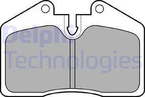 Delphi LP672 - Тормозные колодки, дисковые, комплект autospares.lv