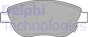 Delphi LP1990 - Тормозные колодки, дисковые, комплект autospares.lv