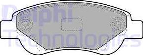 Delphi LP1949 - Тормозные колодки, дисковые, комплект autospares.lv