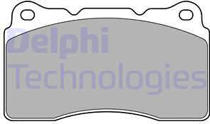 Delphi LP1944 - Тормозные колодки, дисковые, комплект autospares.lv