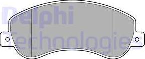 Delphi LP1954 - Тормозные колодки, дисковые, комплект autospares.lv