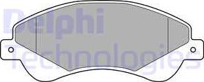 Delphi LP1953 - Тормозные колодки, дисковые, комплект autospares.lv