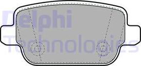 Delphi LP1969 - Тормозные колодки, дисковые, комплект autospares.lv