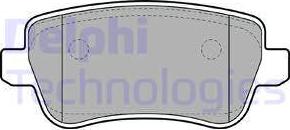 Delphi LP1964 - Тормозные колодки, дисковые, комплект autospares.lv