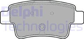 Delphi LP1965 - Тормозные колодки, дисковые, комплект autospares.lv