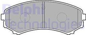 Delphi LP1909 - Тормозные колодки, дисковые, комплект autospares.lv