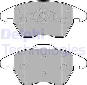 Delphi LP1904 - Тормозные колодки, дисковые, комплект autospares.lv