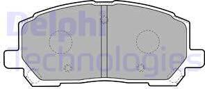Delphi LP1908 - Тормозные колодки, дисковые, комплект autospares.lv