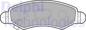 Delphi LP1919 - Тормозные колодки, дисковые, комплект autospares.lv