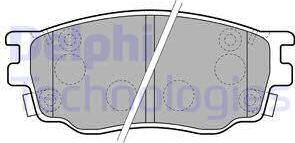 Delphi LP1916 - Тормозные колодки, дисковые, комплект autospares.lv