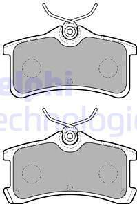 Delphi LP1917 - Тормозные колодки, дисковые, комплект autospares.lv