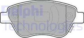 Delphi LP1989 - Тормозные колодки, дисковые, комплект autospares.lv