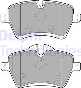 Delphi LP1985 - Тормозные колодки, дисковые, комплект autospares.lv