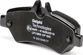 Delphi LP1983 - Тормозные колодки, дисковые, комплект autospares.lv