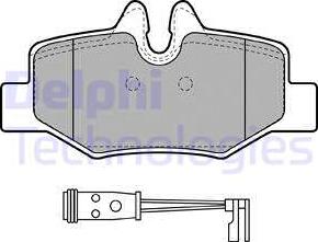 Delphi LP1939 - Тормозные колодки, дисковые, комплект autospares.lv