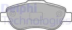 Delphi LP1929 - Тормозные колодки, дисковые, комплект autospares.lv