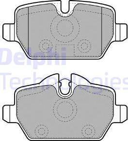 Delphi LP1924 - Тормозные колодки, дисковые, комплект autospares.lv