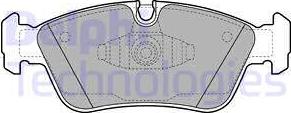 Delphi LP1925 - Тормозные колодки, дисковые, комплект autospares.lv