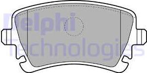 Delphi LP1920 - Тормозные колодки, дисковые, комплект autospares.lv