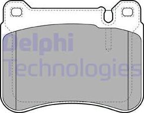 Delphi LP1979-18B1 - Тормозные колодки, дисковые, комплект autospares.lv