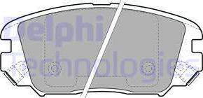Delphi LP1974 - Тормозные колодки, дисковые, комплект autospares.lv