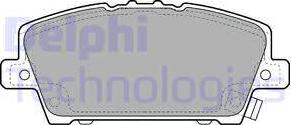 Delphi LP1970 - Тормозные колодки, дисковые, комплект autospares.lv