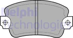 Delphi LP197 - Тормозные колодки, дисковые, комплект autospares.lv