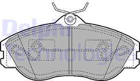 Delphi LP1445 - Тормозные колодки, дисковые, комплект autospares.lv