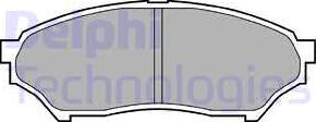 Delphi LP1448 - Тормозные колодки, дисковые, комплект autospares.lv