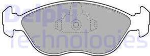Delphi LP1443 - Тормозные колодки, дисковые, комплект autospares.lv