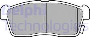Delphi LP1442 - Тормозные колодки, дисковые, комплект autospares.lv