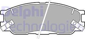 Delphi LP1459 - Тормозные колодки, дисковые, комплект autospares.lv