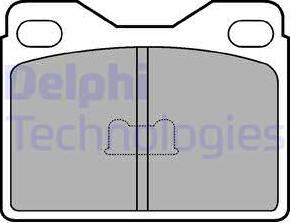 Delphi LP145 - Тормозные колодки, дисковые, комплект autospares.lv