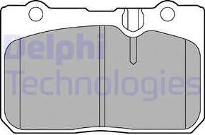 Delphi LP1460 - Тормозные колодки, дисковые, комплект autospares.lv