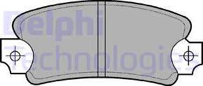 Delphi LP146 - Тормозные колодки, дисковые, комплект autospares.lv