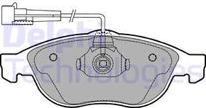 Delphi LP1404 - Тормозные колодки, дисковые, комплект autospares.lv