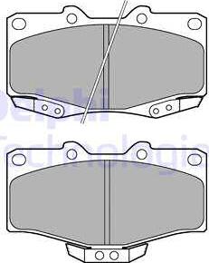 Delphi LP1405 - Тормозные колодки, дисковые, комплект autospares.lv