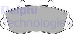 Delphi LP1406 - Тормозные колодки, дисковые, комплект autospares.lv