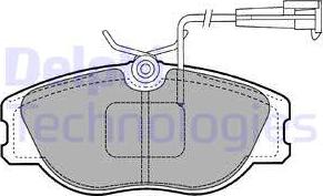 Delphi LP1400 - Тормозные колодки, дисковые, комплект autospares.lv