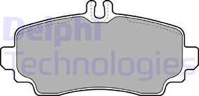Delphi LP1401 - Тормозные колодки, дисковые, комплект autospares.lv
