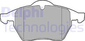 Delphi LP1407 - Тормозные колодки, дисковые, комплект autospares.lv