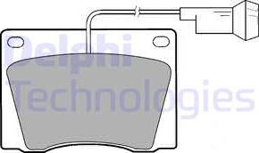 Delphi LP1419 - Тормозные колодки, дисковые, комплект autospares.lv