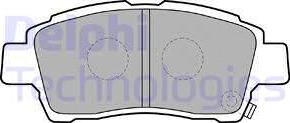 Delphi LP1414 - Тормозные колодки, дисковые, комплект autospares.lv
