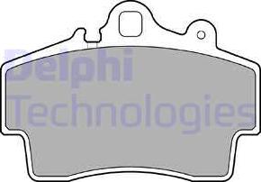 Delphi LP1411 - Тормозные колодки, дисковые, комплект autospares.lv
