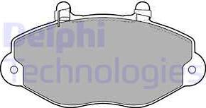 Delphi LP1418 - Тормозные колодки, дисковые, комплект autospares.lv