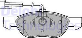 Delphi LP1413 - Тормозные колодки, дисковые, комплект autospares.lv