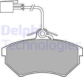 Delphi LP1412 - Тормозные колодки, дисковые, комплект autospares.lv