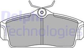 Delphi LP1435 - Тормозные колодки, дисковые, комплект autospares.lv